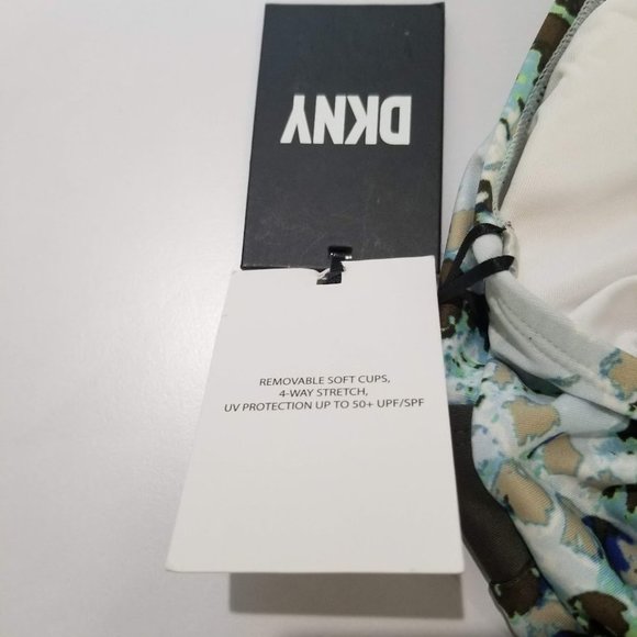 DKNY Snake Printed Tankini Top Green Blue Size Medium - Picture 10 of 10